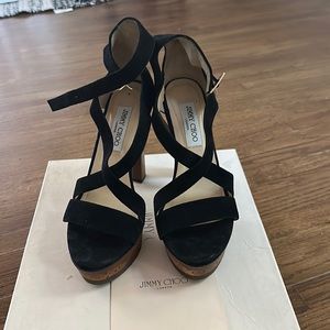 Jimmy Choo suede platform sandals